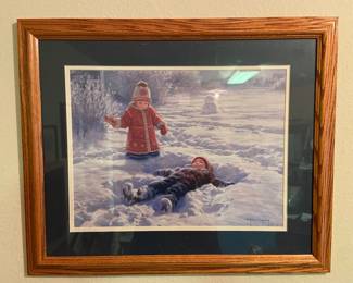 Framed & Matted Print "Snow Angels" by Robert Duncan