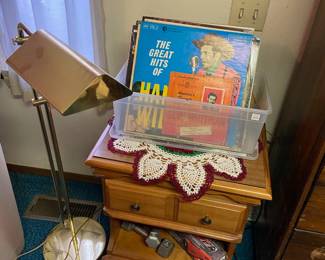 Brass Banker's Floor Lamp