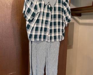 Jessica Howard Petite Women's Green Plaid Blouse - Size 12