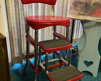 Cosco Red Retro Stool/Counter Chair
