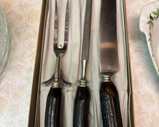 Remington Antler Handled Carving Set