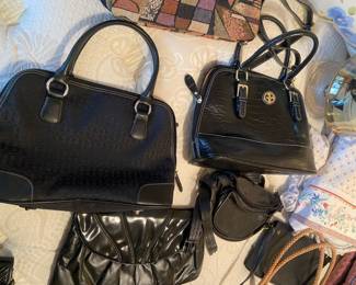 Gianni Bernini Black Handbag, Giani Bernini Croc Dome Medium Satchel