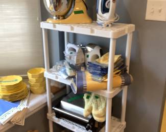 Stand mixer, irons, hand mixers, placemats and napkins