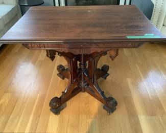 Solid cherry antique parlor table.  Presale $495