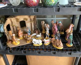 Multiple nativity sets.  