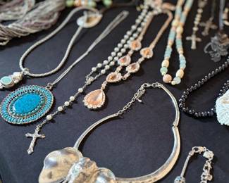 Elephant necklace, turquoise, jewelry