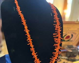 Vintage branch coral necklace
