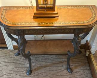 Elegant horse figural accent table