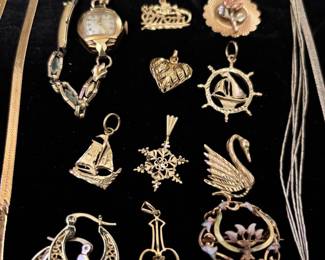 Gold pendants