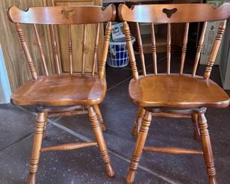Vintage Tell City Solid Hard Rock Maple Dining Chairs