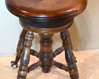 Antique Stool With Claw Feet