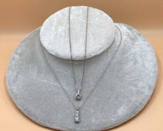 Ladies Sterling Silver CZ Pendants