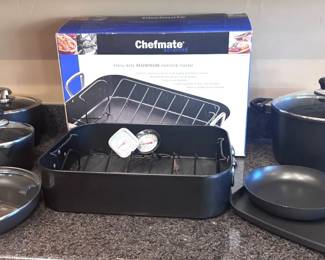 6 Scanpans plus 2 Roasting Pans