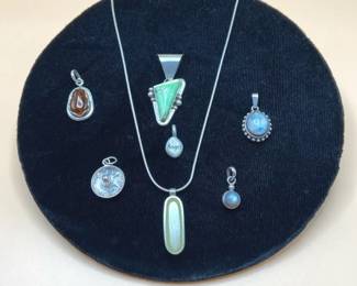 Sterling Silver Pendants  Snake Chain