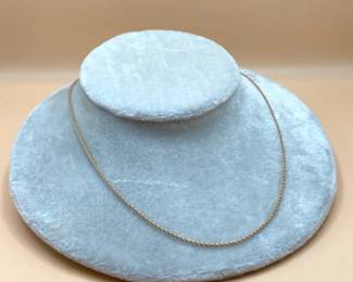 14 Karat Yellow Gold Wheat Chain