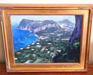 Beautiful Coastal Painting Signed By Artist  Svagrik