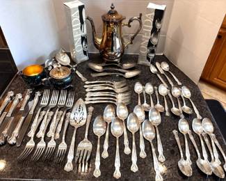 70pc Plated Silver Pieces