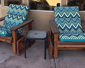 Glider Chairs  Small Table