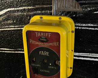 Vintage taxi cab tariff meter