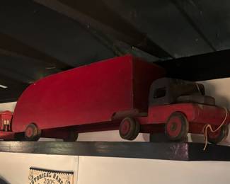 Antique wood truck