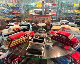 Model car and drive In restaurant