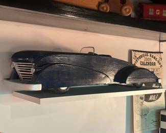 Art deco streamline wood model car