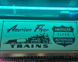 American Flyer trains sign