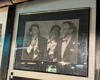 Rat pack framed wall hanging 