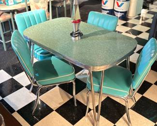 Like new 1950's chrome table and chair set
