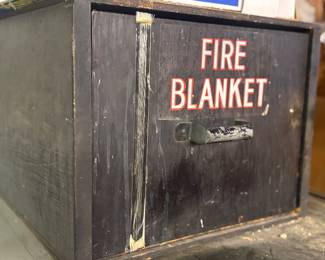 Vintage fire blanket box