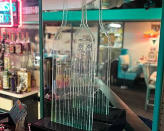 Lighted bar bottle sign