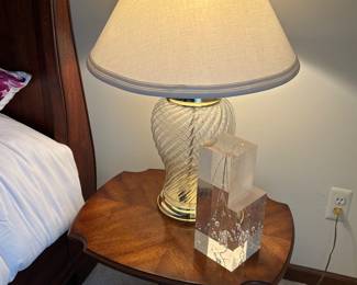 Accent table, lamp