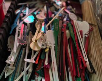 Vintage bar swivel stick collection