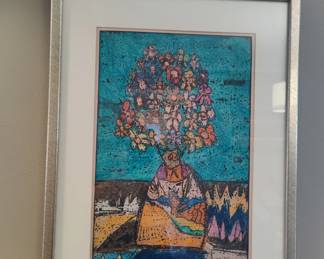 "Coronation" by artist Theo Tobiasse.  (French/Israeli, 1927–2012). 