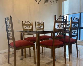 Hollywood Regency Dining Set