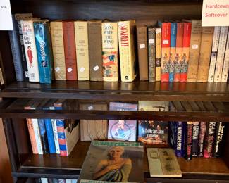 Vintage books Gone with the wind, the Hardy boys, Nancy drew, Steinbeck and Shakespeare.