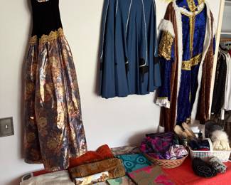 Hats & gloves, costumes and fabrics.