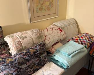 Nice selection of comforters and quilts.