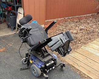 Never used electric chair. Owner bought with intention to use but never finished putting together.  All the parts are available including both batteries.