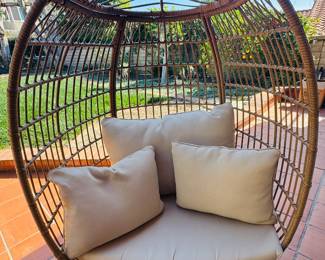 All weather wicker egg chair