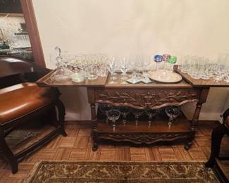 Vintage bar cart