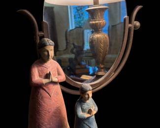 Bras s vintage vanity mirror