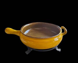 Vintage yellow skillet made in Italy