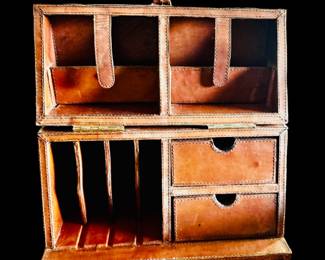 Leather desktop Desk