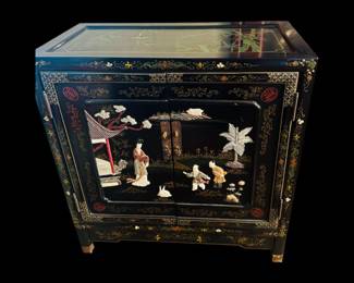Asian cabinet with inlay