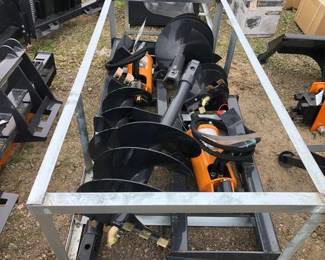 2 SETS OF SKID STEER POST HOLE AUGERS