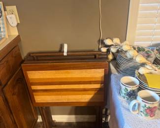 Wood TV trays 