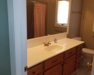 Bath vanity; mirror; vanity lights