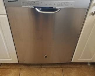 GE dishwasher with stainless steel interior