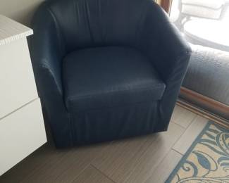 Navy swivel chair